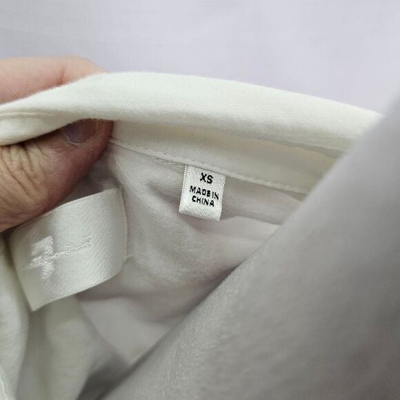 7 For All Mankind White Cotton Button Down Shirt Size XS - Picture 6 of 13
